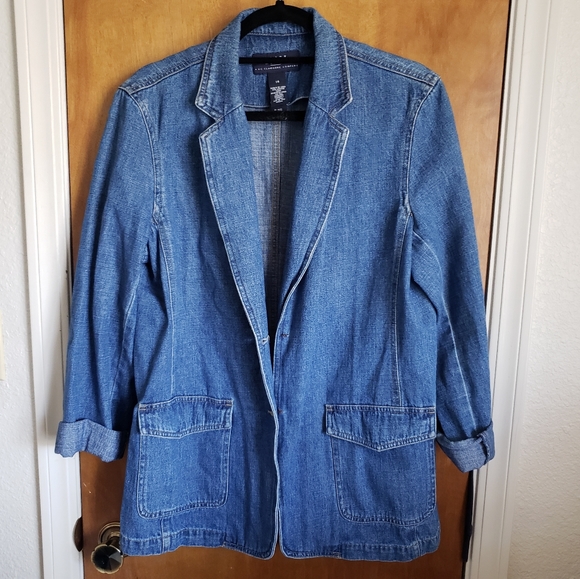 Liz Claiborne Jackets & Blazers - VTG CRAZY HORSE denim jeans jacket